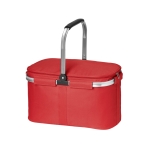Picnic basket with zipper and lined interior, 30 L red colour