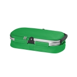 Picnic basket with zipper and lined interior, 30 L green colour third view