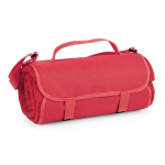 Fleece picnic blanket with handle, adjustable red colour fifth view