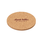 Round cork coaster, for promotions natural colour image with logo
