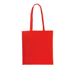 Coloured cotton bag with long handles 105 g/m² red colour first view