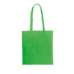 Coloured cotton bag with long handles 105 g/m² green colour