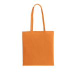 Coloured cotton bag with long handles 105 g/m² orange colour