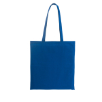 Coloured cotton bag with long handles 105 g/m² royal blue colour first view