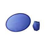 Folding polyester flying disc 190T, supplied in pouch blue colour