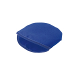 Folding polyester flying disc 190T, supplied in pouch blue colour in case