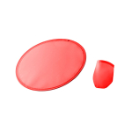 Folding polyester flying disc 190T, supplied in pouch red colour