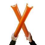 Inflatable plastic clappers in various colours for events orange colour third view