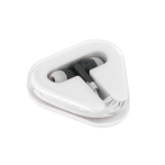 Affordable earphones with cable in a case black colour