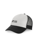 Cap with white front panel & 4 mesh panels main view