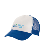 Cap with white front panel & 4 mesh panels main view