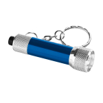Original aluminium keyring with flashlight blue colour