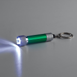 Original aluminium keyring with flashlight green colour third view