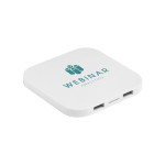 Wireless charger for smartphones white colour image with logo