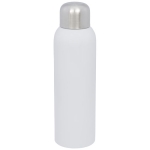 Large stainless steel bottle with screw cap, 820 ml white colour