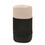 Fleece RPET blanket for winter promotional events, 180 g/m2 beige colour