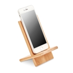 Bamboo mobile phone stand wood colour third view