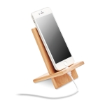 Bamboo mobile phone stand wood colour fourth view