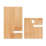 Bamboo mobile phone stand wood colour eighth view