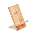 Bamboo mobile phone stand wood colour main view