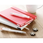 RPET notebook with recycled pages for promos, A5 red colour second ambient view