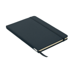 RPET notebook with recycled pages for promos, A5 navy-blue colour