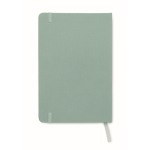 Printed RPET notebook with recycled pages for promos, A5 blue gray colour third view