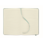 Printed RPET notebook with recycled pages for promos, A5 blue gray colour fourth view