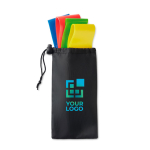 4 elastic bands with different levels of resistance view with print area