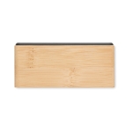 Alarm clock, bamboo housing and LED display wood colour fifth view