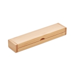 Bamboo ballpoint pen and case set with blue ink wood colour second view