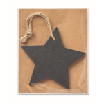 Christmas tree pendant in the shape of a black star black colour third view