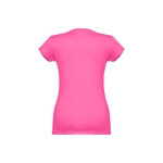 Women's fitted V-neck T-shirt, 150 g/m2, THC Athens fuchsia colour second view