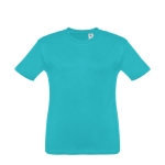 Children's cotton t-shirt, 150 g/m2, THC Quito turquoise colour