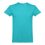 Unisex t-shirt in carded cotton, 190 g/m2, THC Ankara turquoise colour