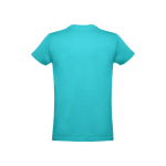 Unisex t-shirt in carded cotton, 190 g/m2, THC Ankara turquoise colour second view