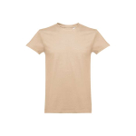 Unisex t-shirt in carded cotton, 190 g/m2, THC Ankara light brown colour first view