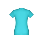 Women's fitted cotton T-shirt, 190 g/m2, THC Ankara turquoise colour second view