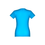 Women's fitted cotton T-shirt, 190 g/m2, THC Ankara cyan blue colour second view