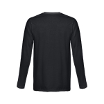 Unisex long-sleeved cotton shirt, 150 g/m2 black colour second view