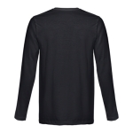 Unisex long-sleeved cotton shirt, 150 g/m2 black colour