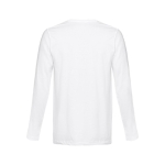 Unisex long-sleeved cotton shirt, 150 g/m2 white colour second view