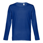Unisex long-sleeved cotton shirt, 150 g/m2 royal blue colour first view