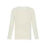 Unisex long-sleeved cotton shirt, 150 g/m2 pastel green colour first view