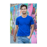 Promotional t-shirt made of organic cotton, 200 g/m², Elevate NXT blue colour