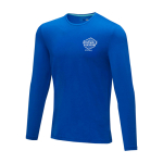 Soft organic cotton t-shirt, 200 g/m², Elevate NXT blue colour screen printing view