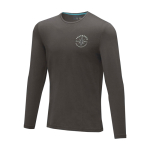Soft organic cotton t-shirt, 200 g/m², Elevate NXT taupe grey colour screen printing view