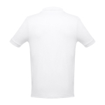 Men's cotton polo shirt in colours, 195 g/m2, THC Adam white colour