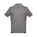 Men's cotton polo shirt in colours, 195 g/m2, THC Adam dark grey colour first view