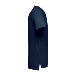 Men's cotton polo shirt in colours, 195 g/m2, THC Adam navy-blue colour third view